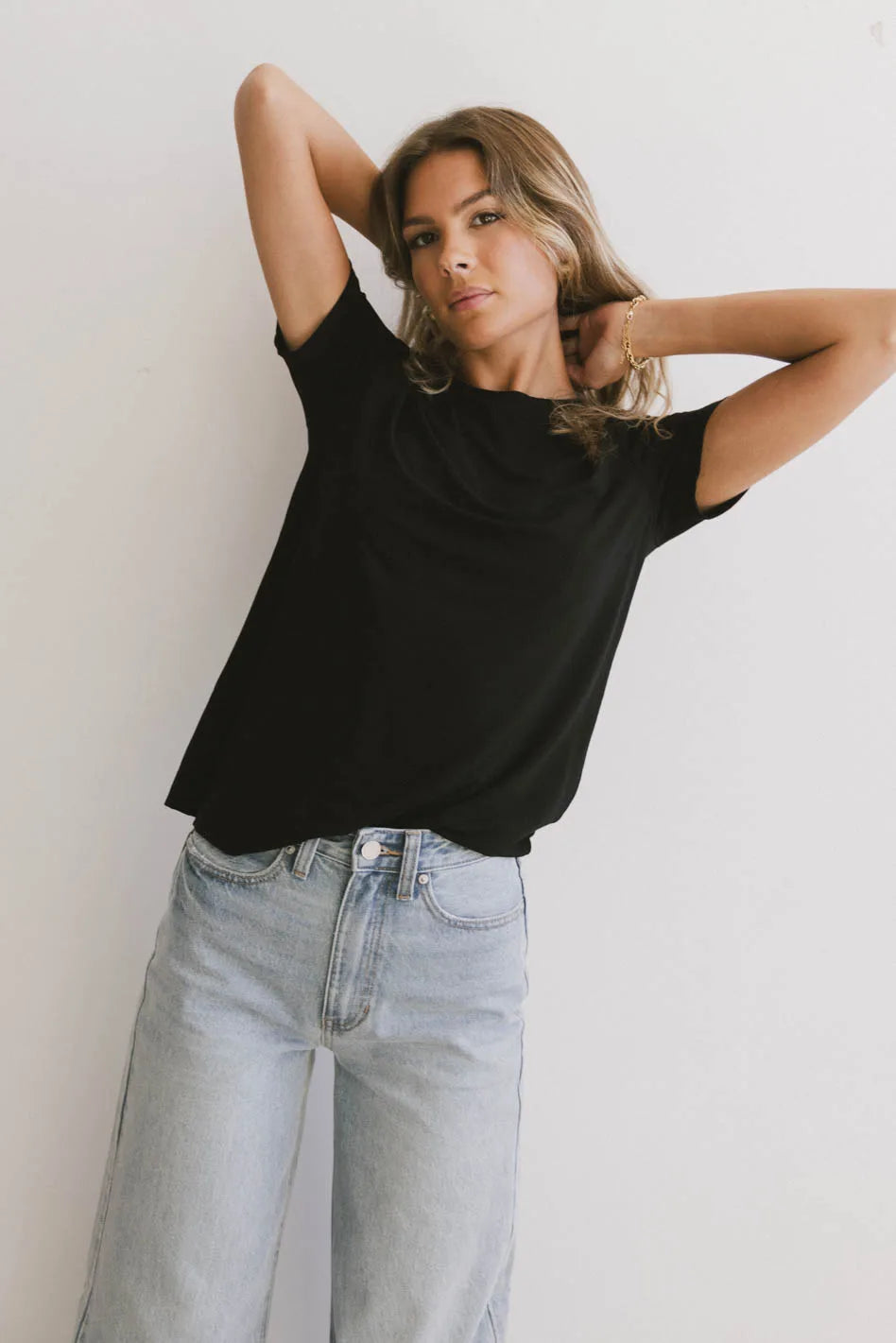 Dia Basic Tee in Black - FINAL SALE