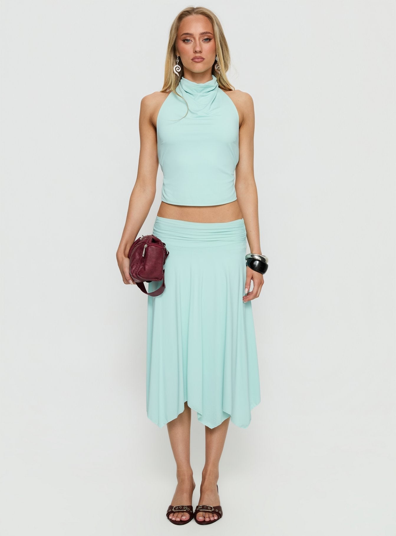 Scenic Route High Neck Top Blue