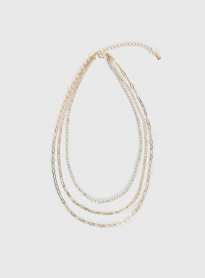 Gleaming Necklace Gold
