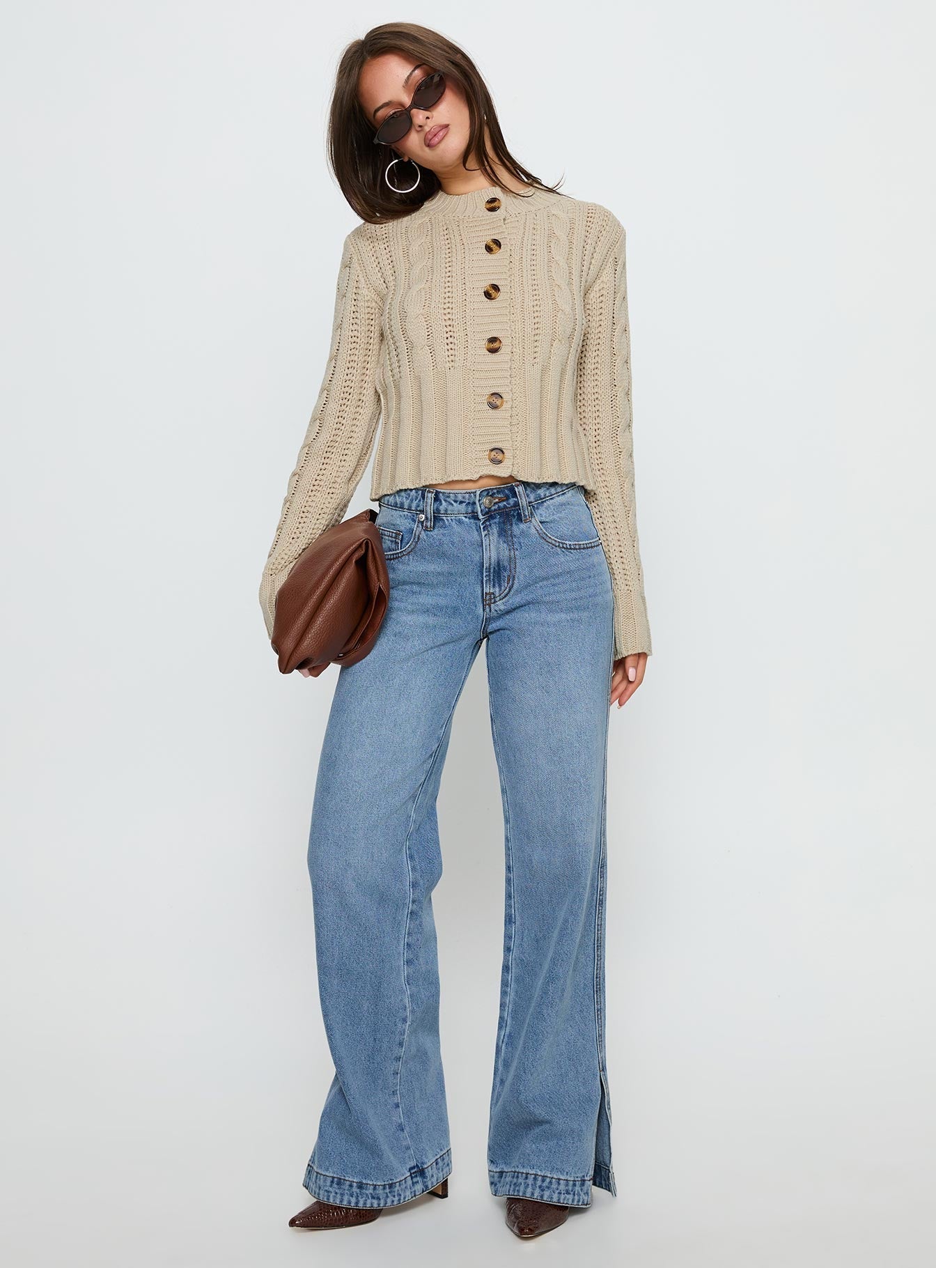 Dog Days Mid Rise Straight Leg Jeans Light Blue Wash