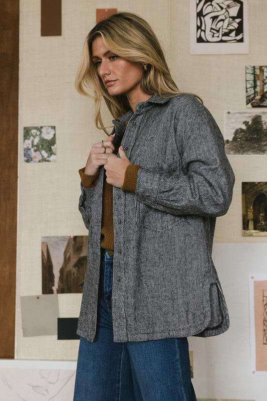 Clara Houndstooth Shacket - FINAL SALE