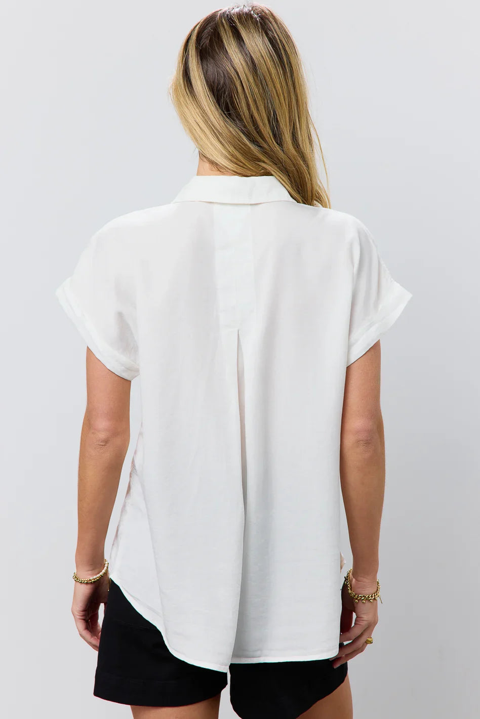 Avery Button Up in Off White - FINAL SALE