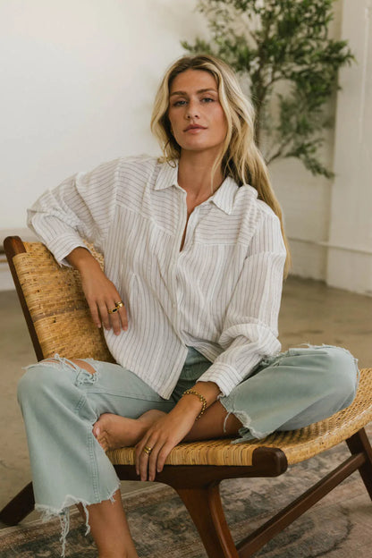 Bret Striped Button Up - FINAL SALE