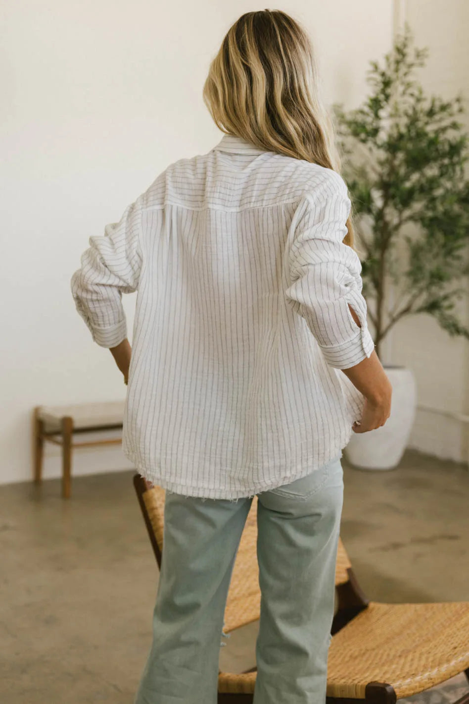 Bret Striped Button Up - FINAL SALE