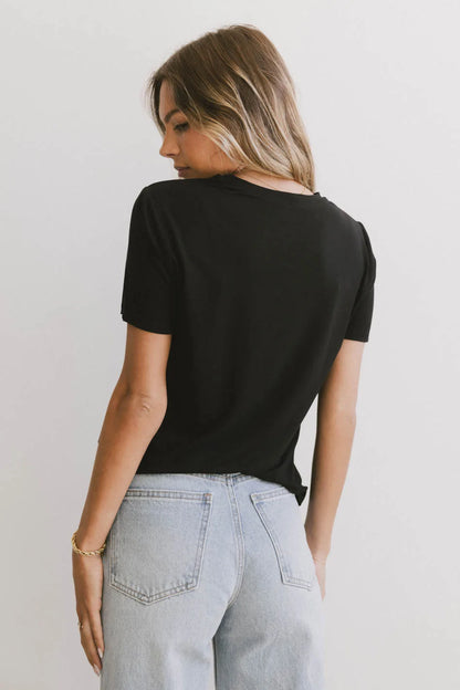 Dia Basic Tee in Black - FINAL SALE