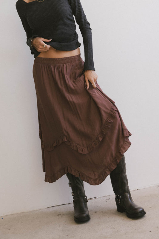 Franky Midi Skirt in Mauve - FINAL SALE