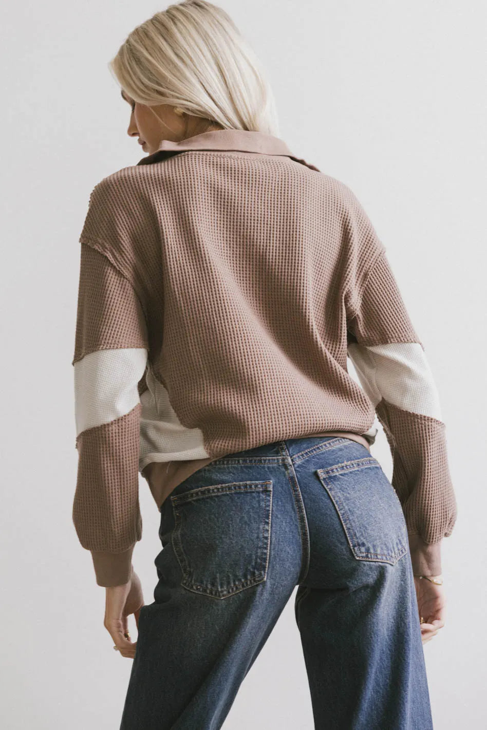 Harbor Knit Quarter Zip in Brown - FINAL SALE