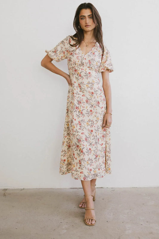 Ainsley Floral Midi Dress - FINAL SALE