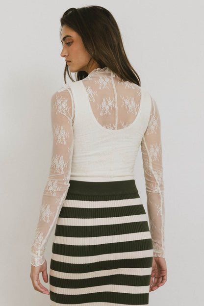 Drea Lace Layering Top in Cream - FINAL SALE