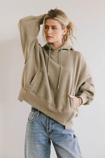 Andie Oversized Hoodie in Sage - FINAL SALE