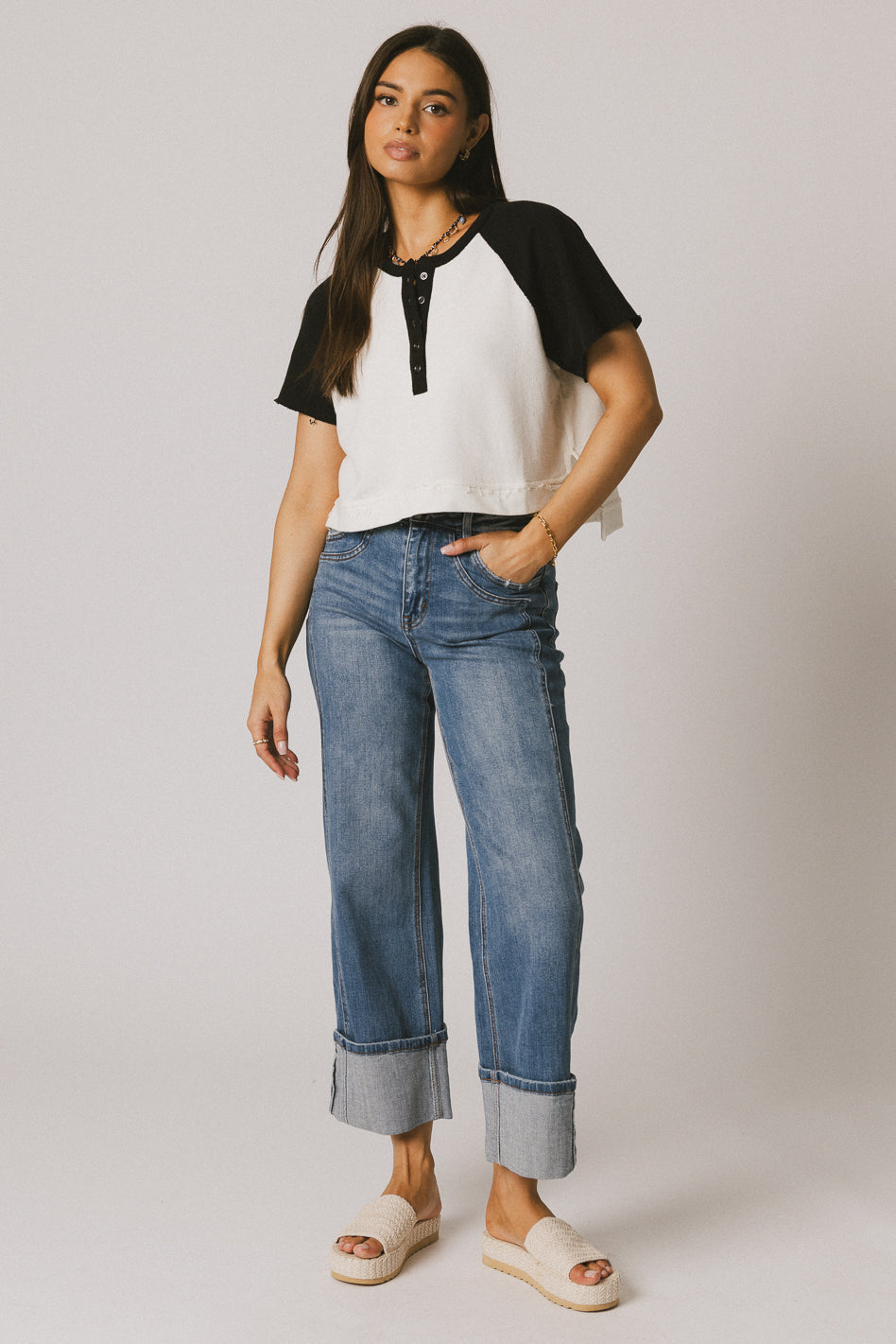 Giovanni Contrast Top - FINAL SALE