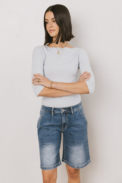 Corrie Knit Top in Blue - FINAL SALE