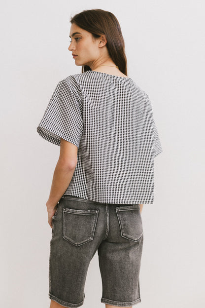 Ember Gingham Top in Black - FINAL SALE
