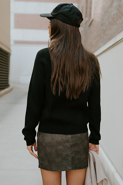 Debbie Ribbed Sweater in Black - FINAL SALE