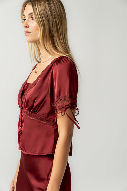 Hatton Lace Trim Blouse - FINAL SALE