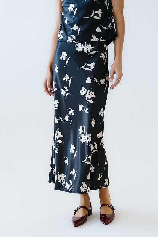 Carsyn Floral Maxi Skirt in Black - FINAL SALE