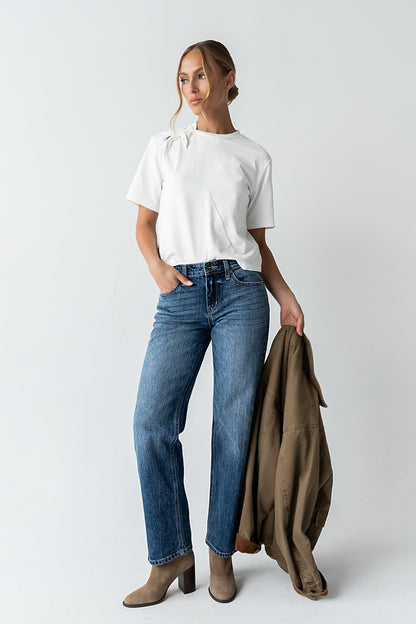 Buckley Knot Top in White - FINAL SALE