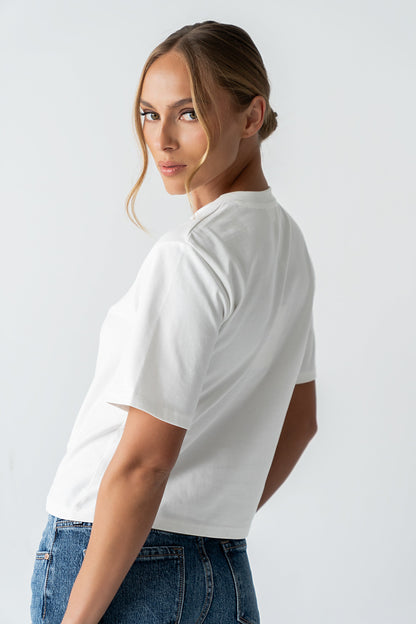 Buckley Knot Top in White - FINAL SALE