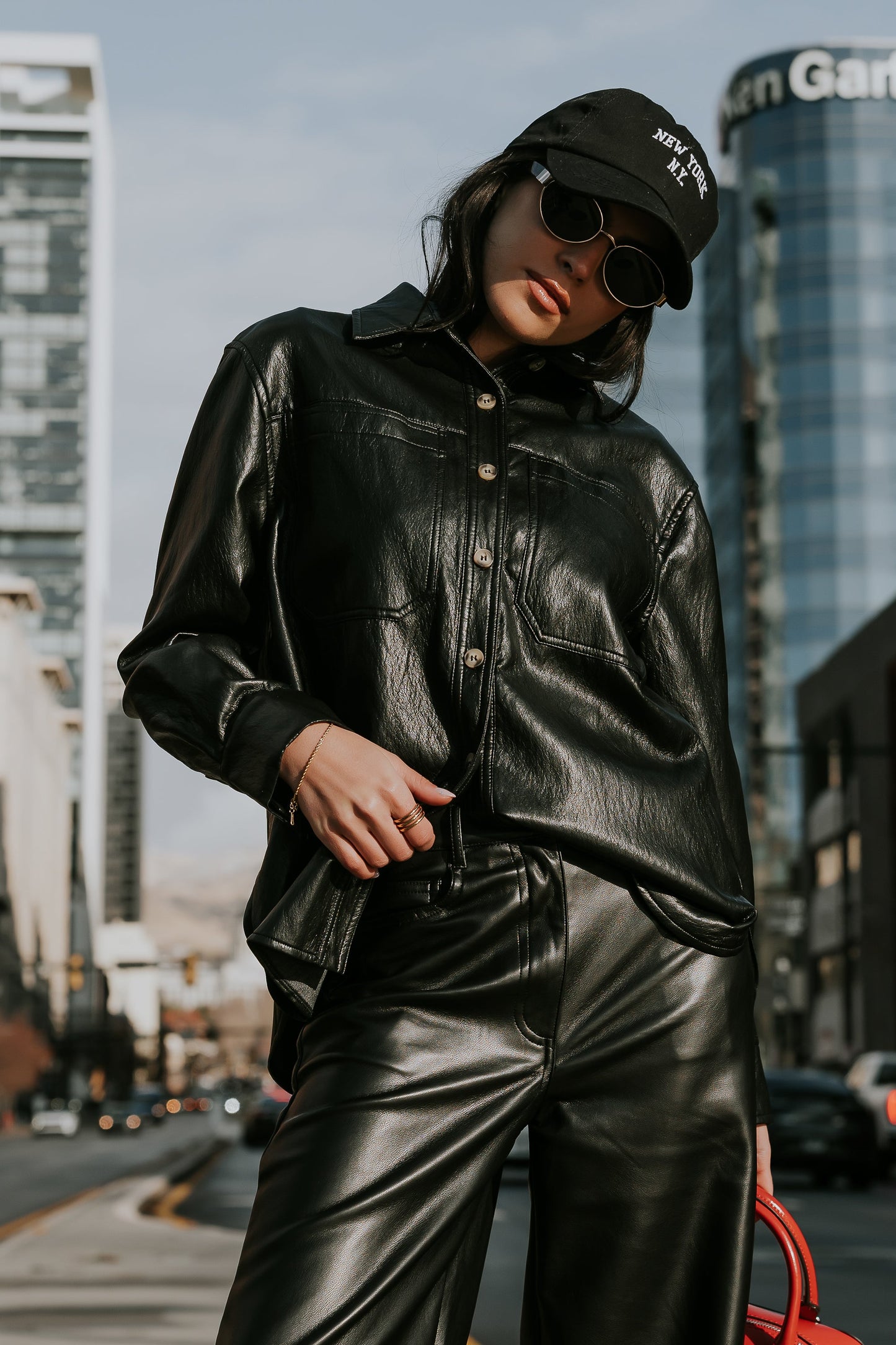 Bruno Vegan Leather Shacket - FINAL SALE