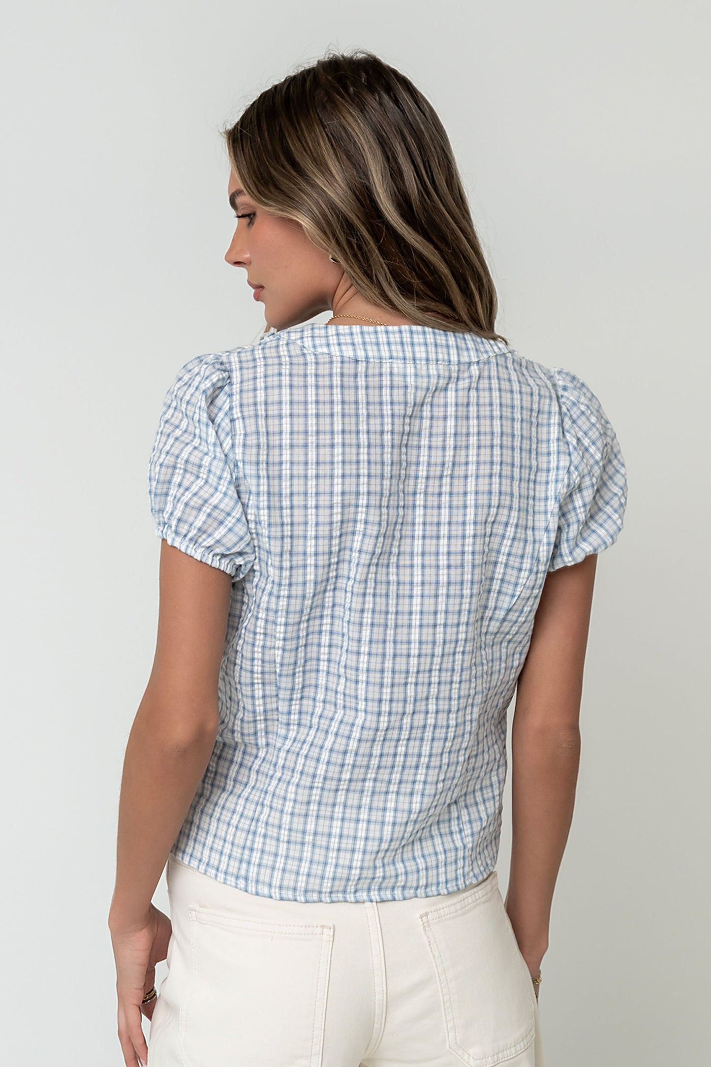 Annabeth Plaid Top