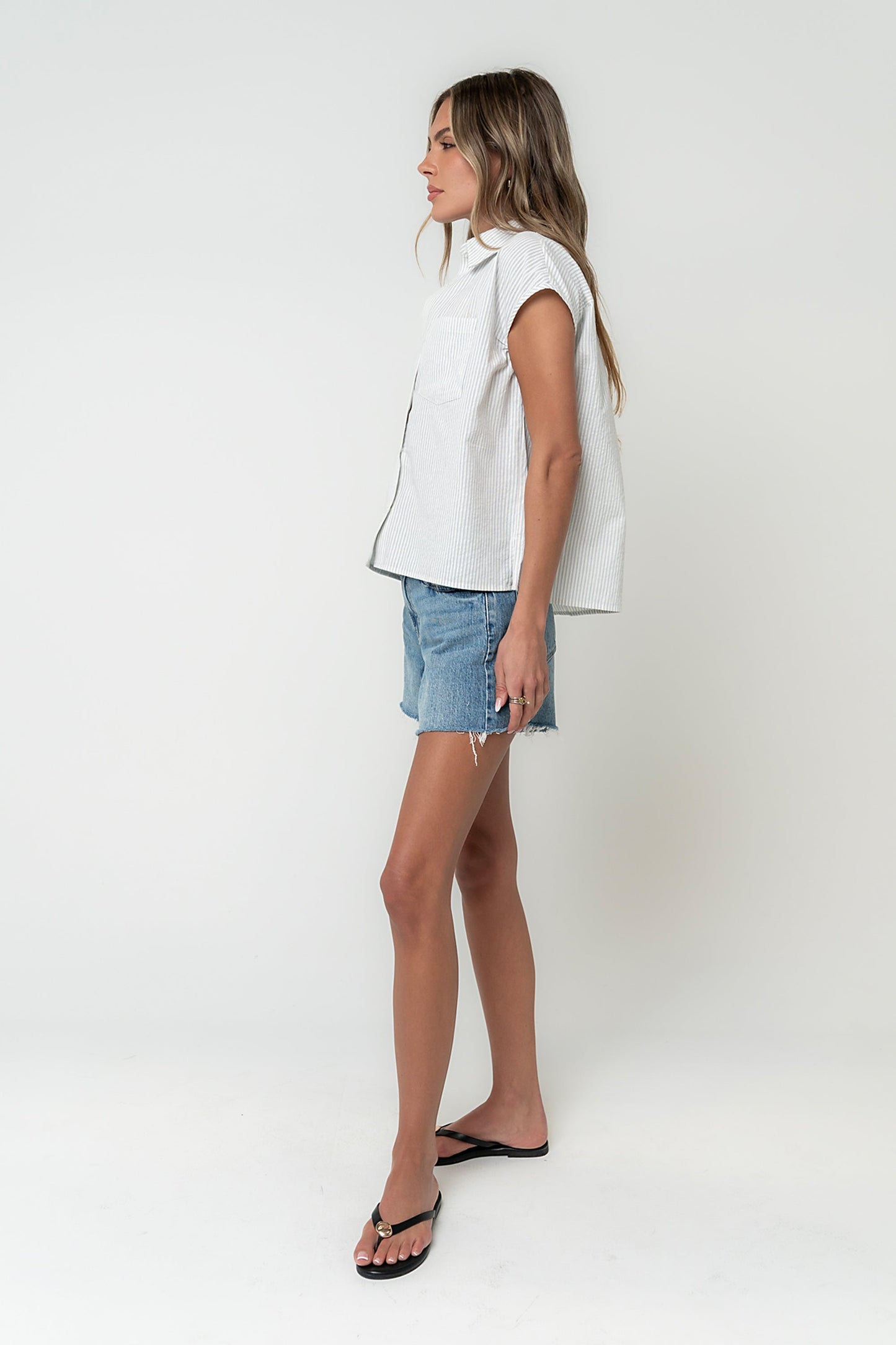 Carson Striped Button Up