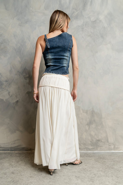 Fallon Maxi Skirt in Cream