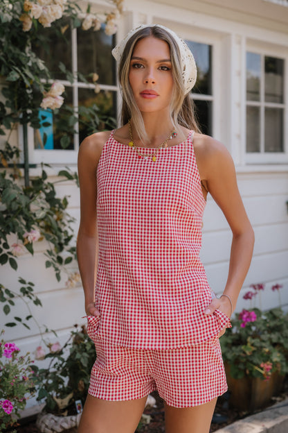 Amina Gingham Shorts
