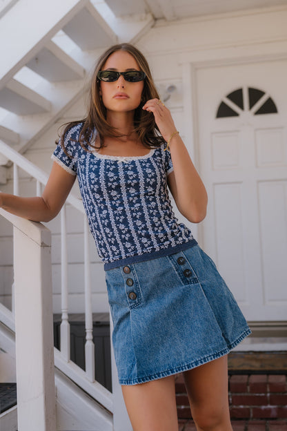 Alyx Button Denim Mini Skirt