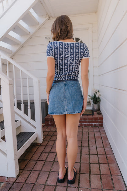 Alyx Button Denim Mini Skirt