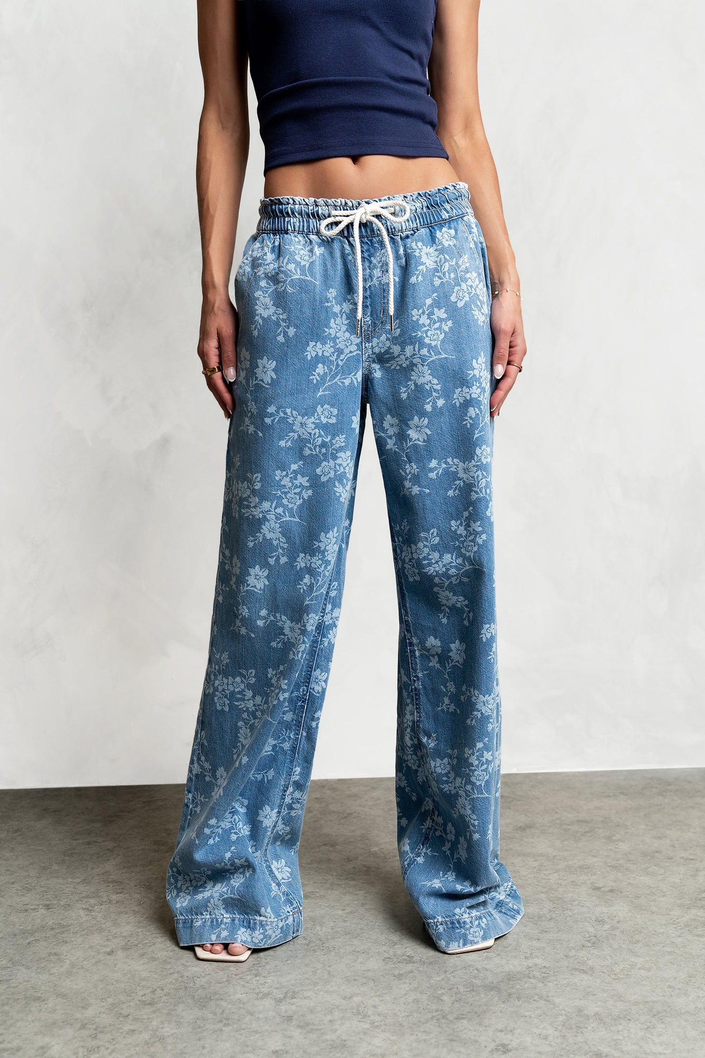 Gracie Floral Denim Pants