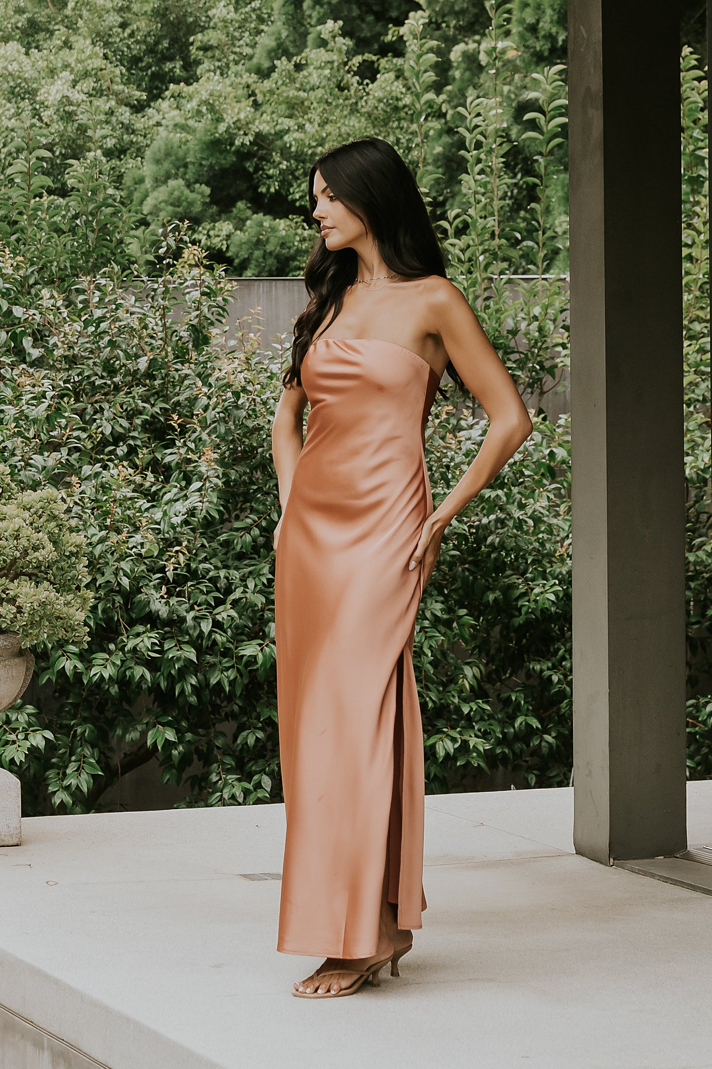 Ayla Maxi Dress in Terracotta