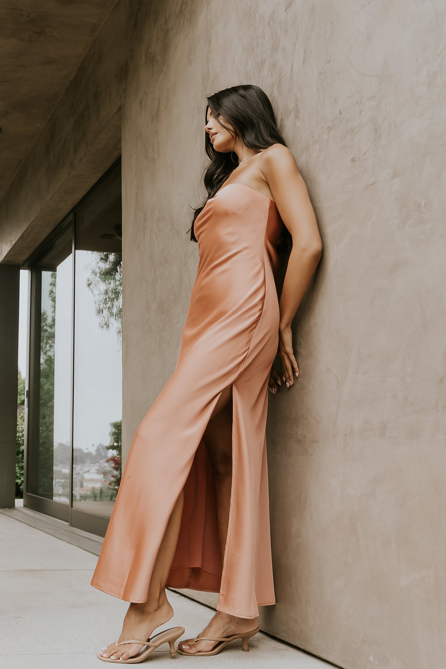 Ayla Maxi Dress in Terracotta