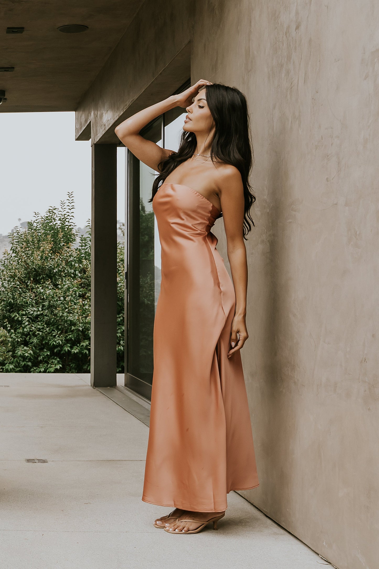 Ayla Maxi Dress in Terracotta