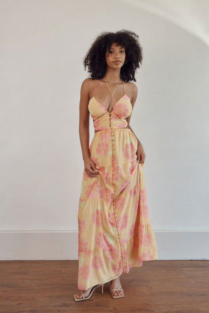SAMPLE-Baila Maxi Dress - Painted Flower
