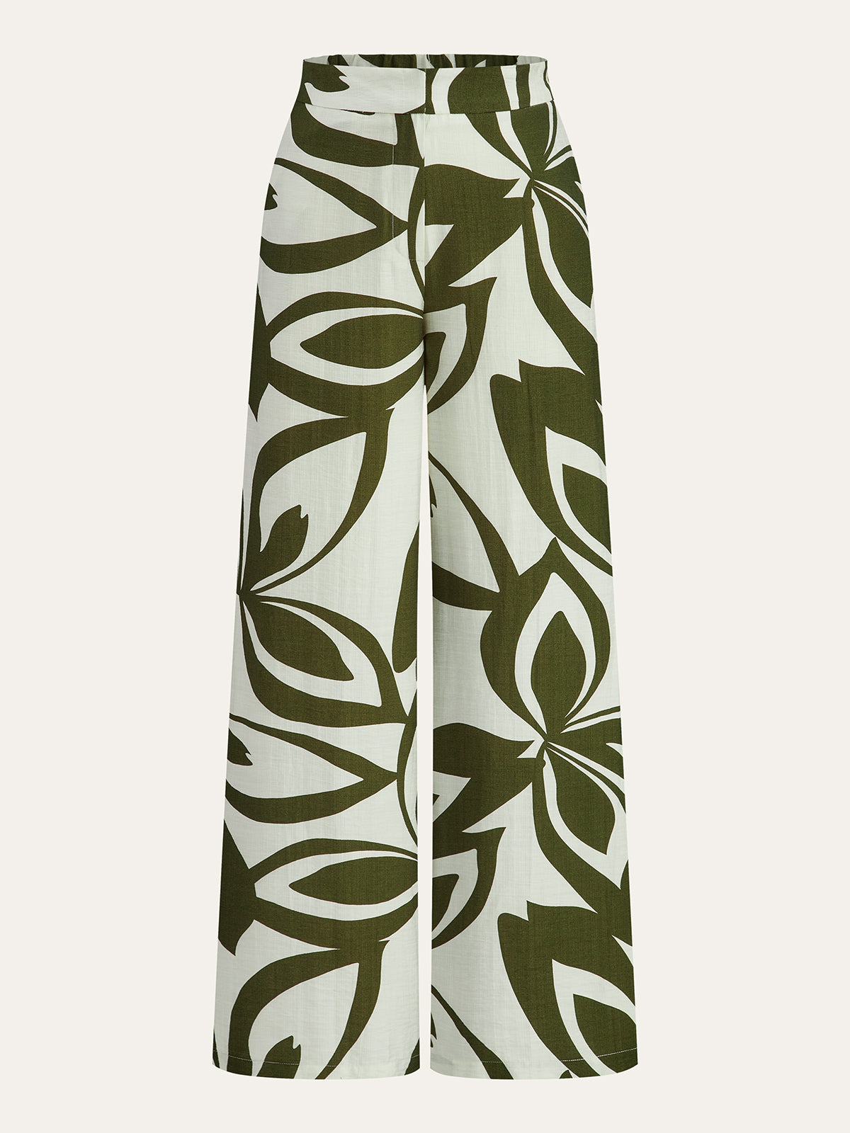 Floral Print Wide-Leg Pants
