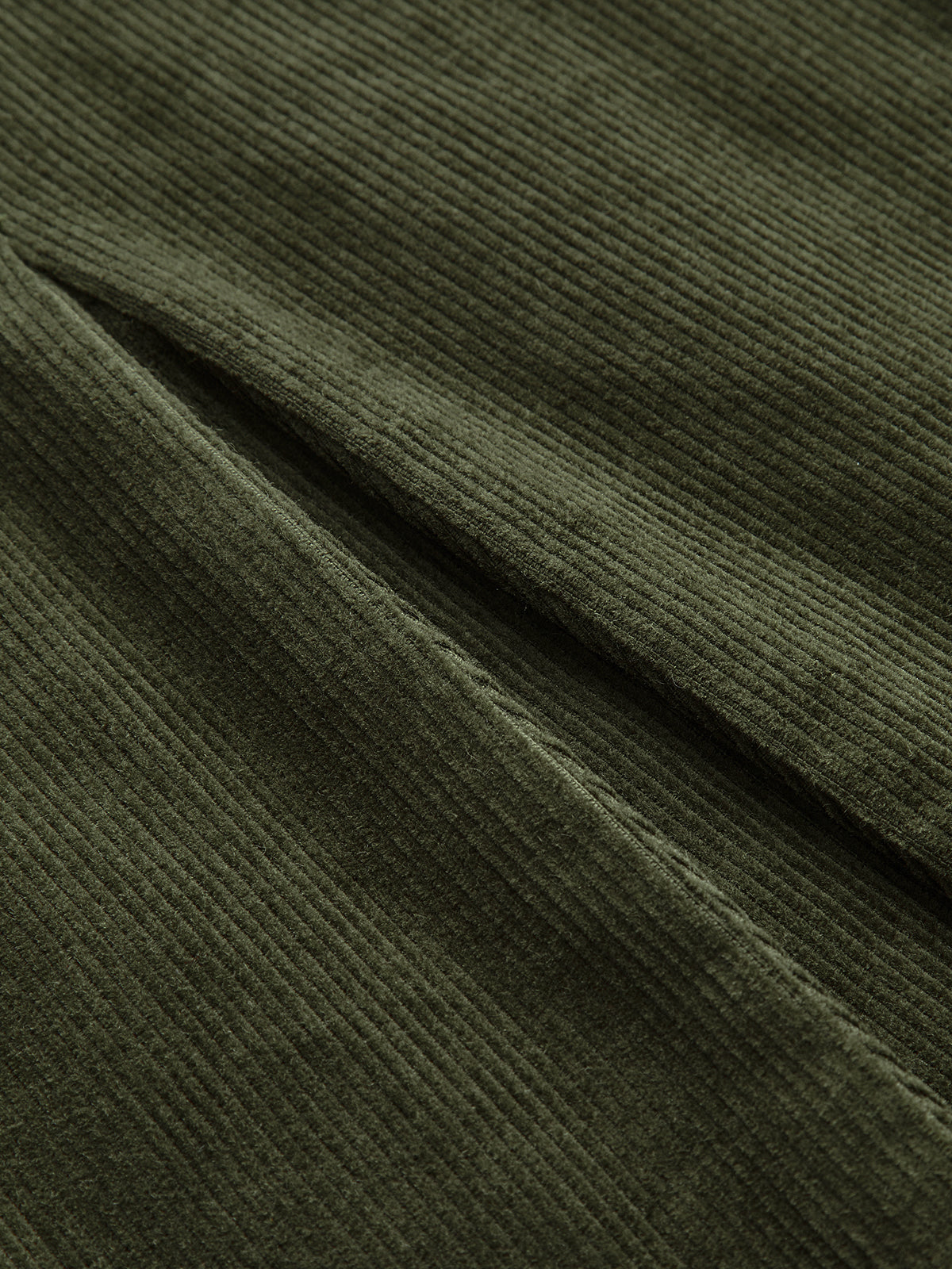 Pleated Corduroy Midi Skirt