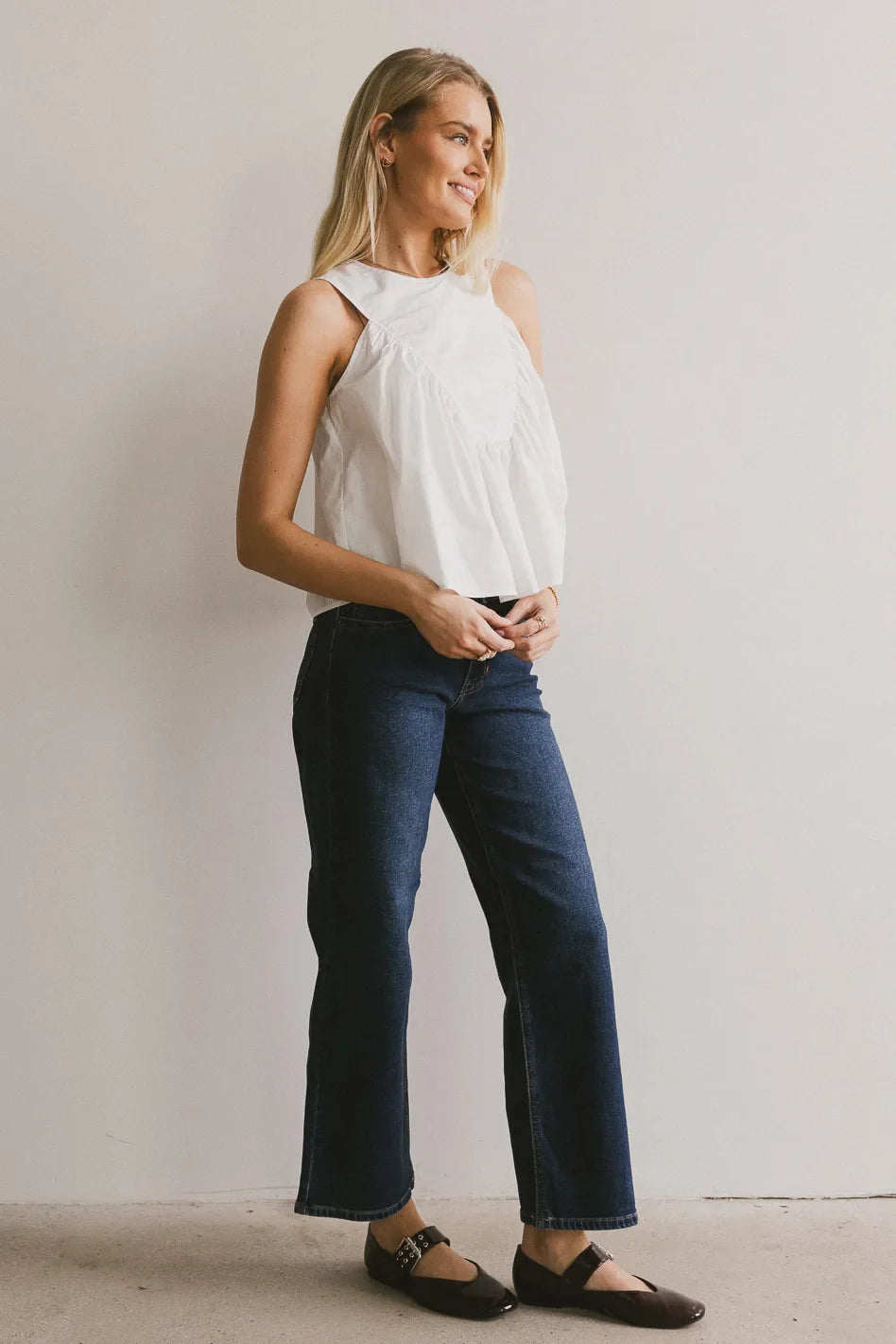 Anselle Swing Blouse in White - FINAL SALE