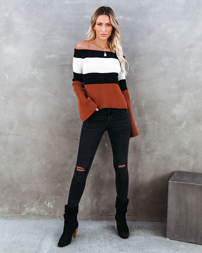 Carmen Bell Sleeve Off The Shoulder Sweater Top