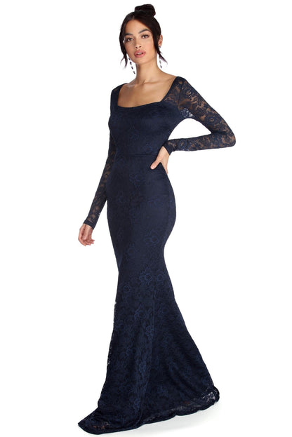 Delilah Illusion Lace Formal Dress