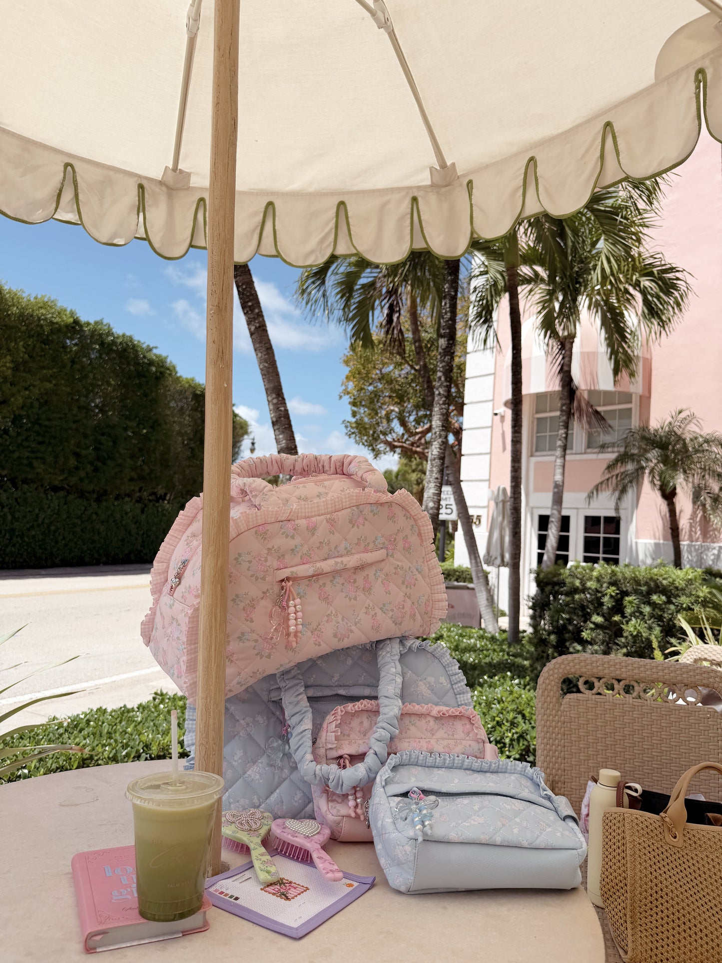 Cotton Candy Vintage Sorbet Floral Bag (Sky Blue) Restock