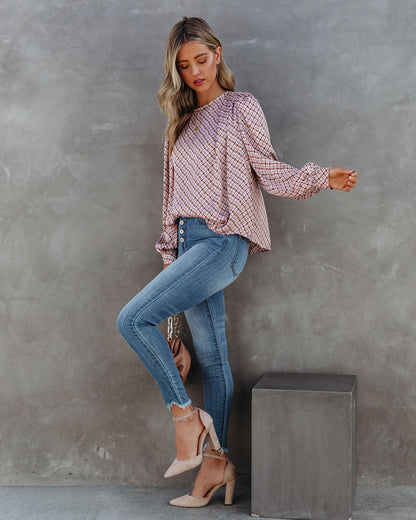 Falling Quickly Printed Blouse