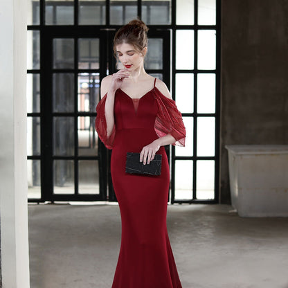 Grace Mesh Trim Sleeve Dress