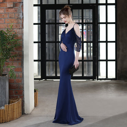 Grace Mesh Trim Sleeve Dress