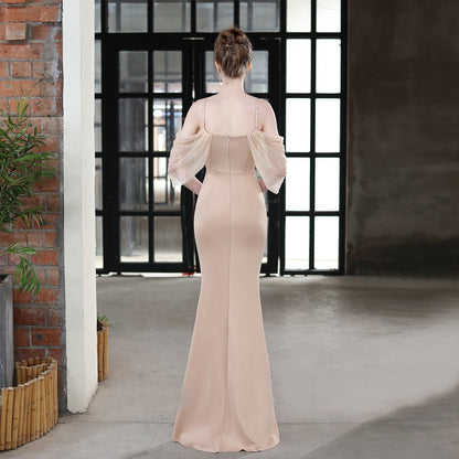 Grace Mesh Trim Sleeve Dress
