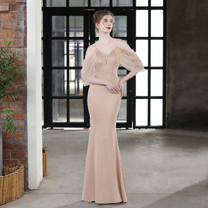 Grace Mesh Trim Sleeve Dress