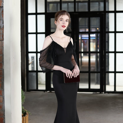 Grace Mesh Trim Sleeve Dress