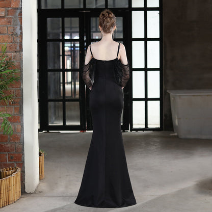 Grace Mesh Trim Sleeve Dress