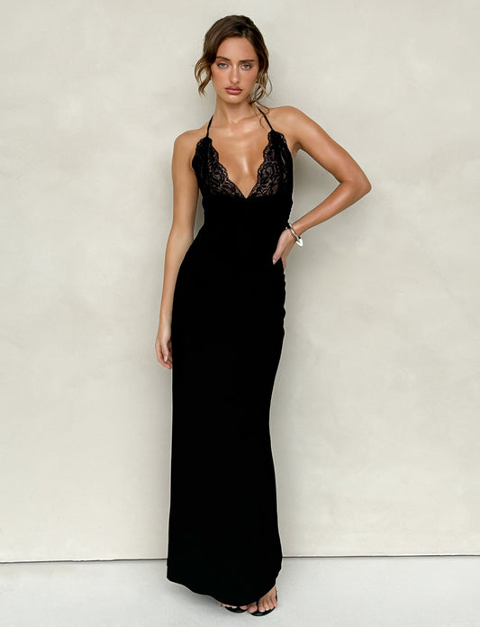 DEENA MAXI DRESS - BLACK