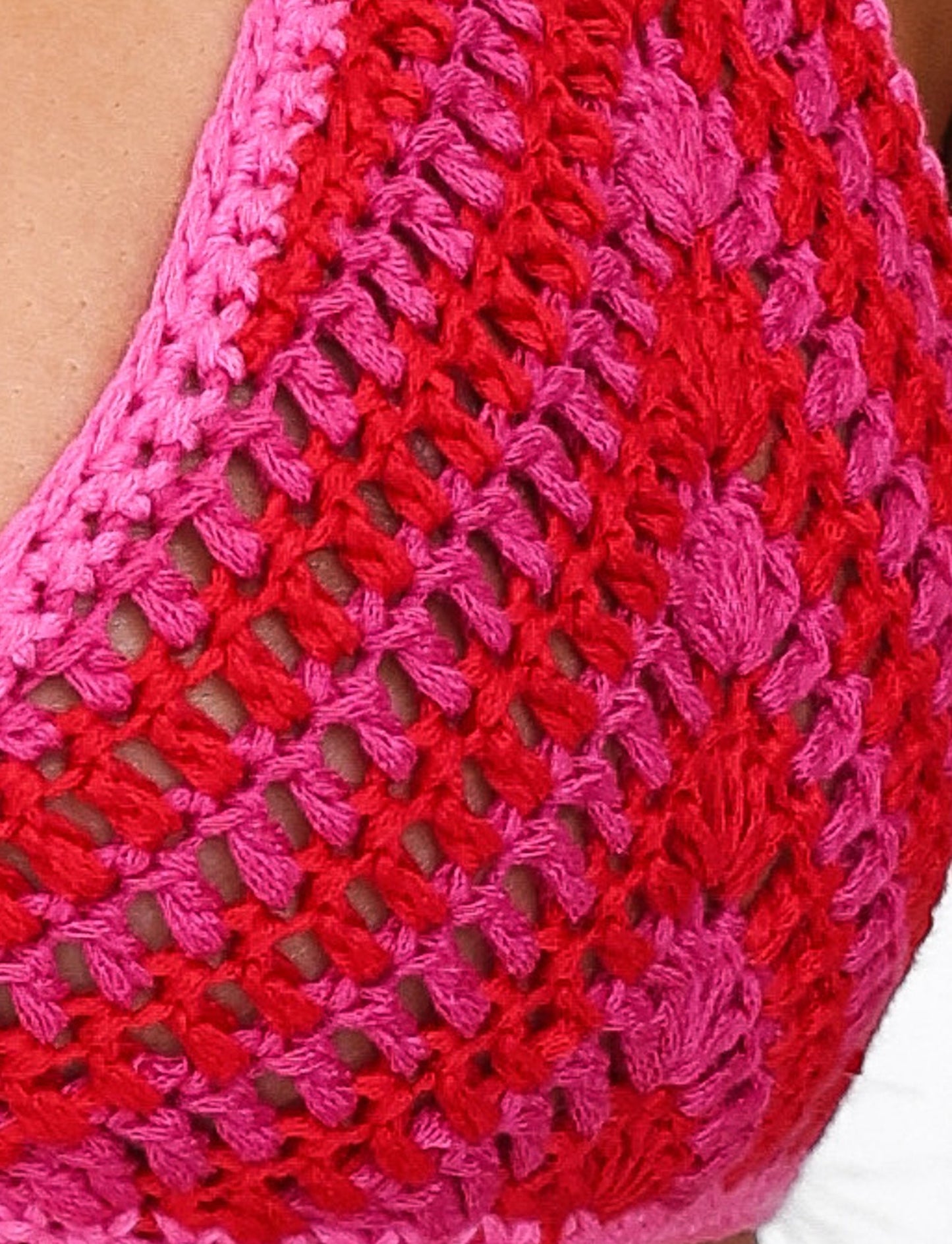 CORA BIKINI TOP - PINK : STRIPE