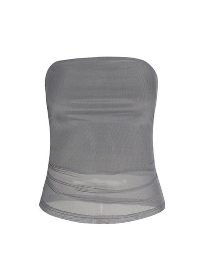 HARRIETT TUBE TOP - GREY